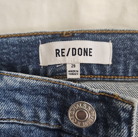 Redone 70's ultra high rise stove pipe jeans 29 - Picture 3 of 6